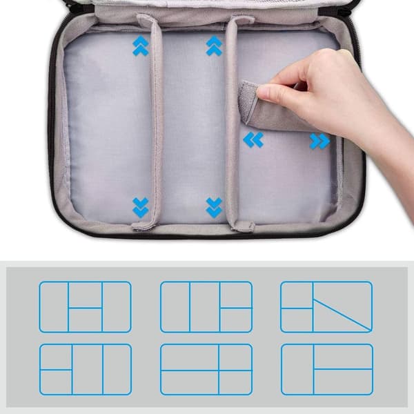 Förvaringsväska Organizer USB -datakabel LIGHT BLUE Light Blue