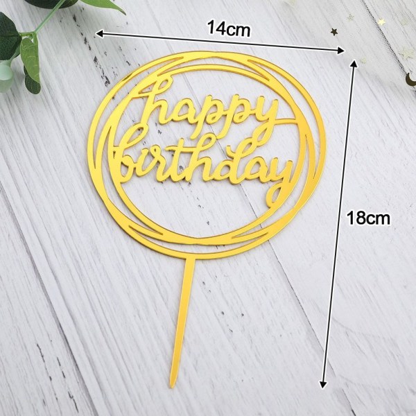 10 kpl Cake Topper Hyvää syntymäpäivää 9 9 9