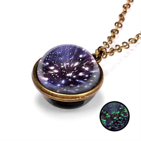 3 STK Glow Planet Halskjede Galaxy Chain B B B