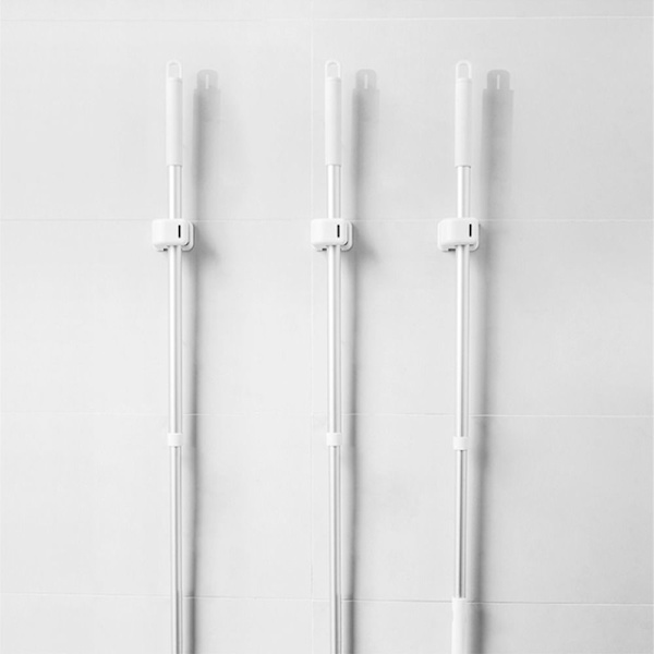 2 st Kvasthållare Väggfäste Kvasthållare Mopphållare White 2 Pcs-2 Pcs