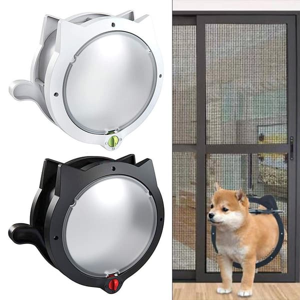 Pet Gate Dør Klappdører SORT black