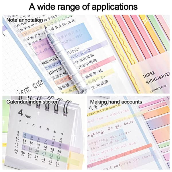 Selvklebende notater Memo Pad Tabs A A