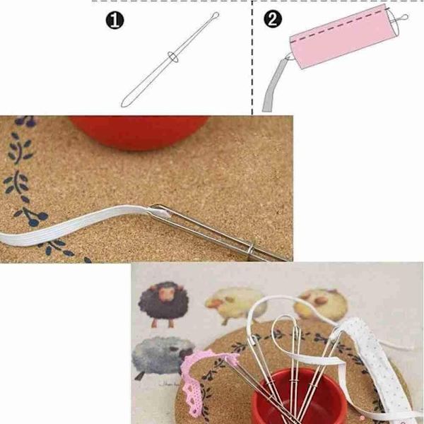 20 stk Easy Threaders Wearing Threaders Guide Elastisk tau 20Pcs