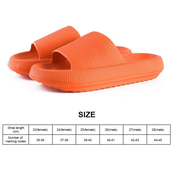 Pute Slides Sandaler Ultra-myke tøfler ORANGE 36-37 Orange 36-37
