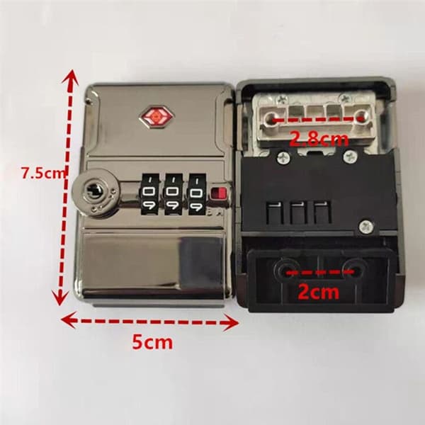 3-siffrigt kombinationslås Customs Password Lock 2 2 2