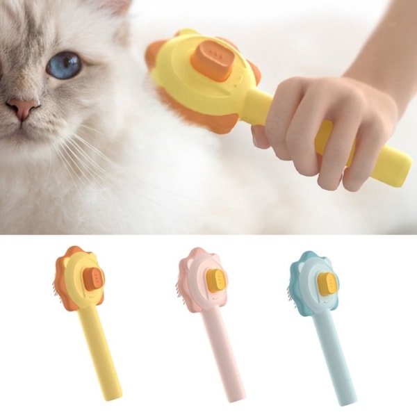 Kæledyrshårfjerning Kam Kattengøringsbørste GUL yellow