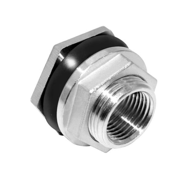 2st Bulkhead Vattentank Fitting Kompressionsskott Adapter 2PC