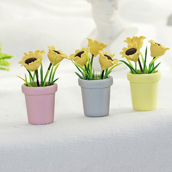 Miniatureplante Potteplanter Model GRÅ Gray