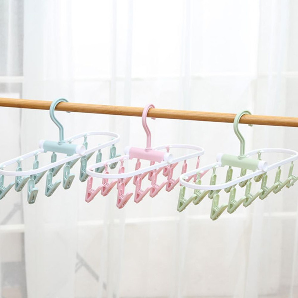Fällbar Hängare Underkläder Strumpor Clip ROSA pink