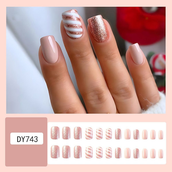 Christmas French Fake Nails False Nail 2 2 2