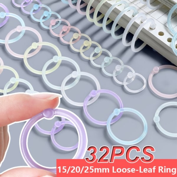 Ringbind Albums Circle BLÅ 25MM-10STK 25MM-10STK Blue 25mm-10PCS-25mm-10PCS