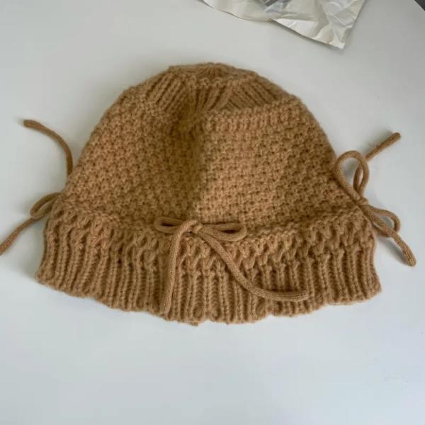 Strikkede Bucket Caps Damehuer KHAKI khaki