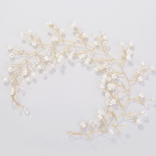Brudblomma Hårband Rhinestone Flower Pannband 10-22CM 10-22cm
