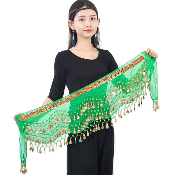 Magdansbälte Höftscarf VIT White
