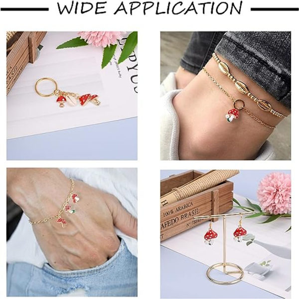 20 kpl emalisieniriipus Charms Red Mushroom