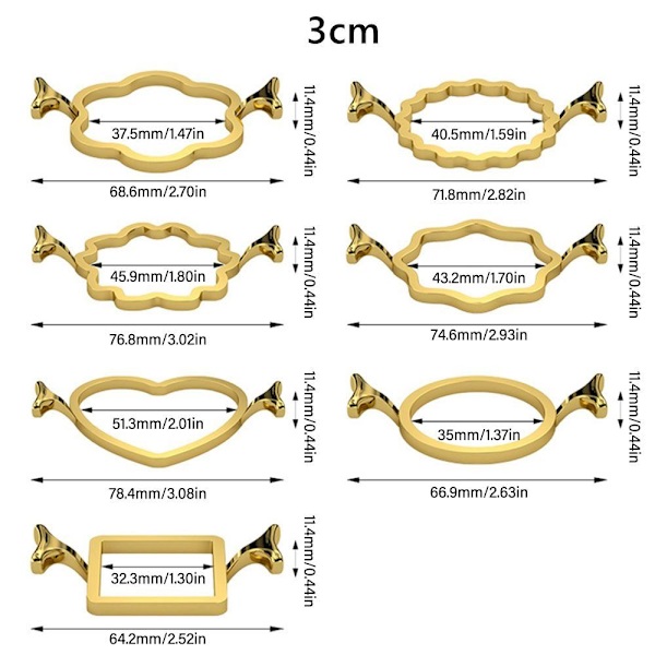 Vaha sinetti molds Vaha sinetti leima 3CMGOLD WAVE GOLD WAVE 3cmGold Wave