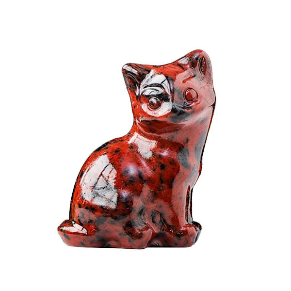 Luonnollinen Crystal Cat Figurine Fortune Cat Statue 5 5 5