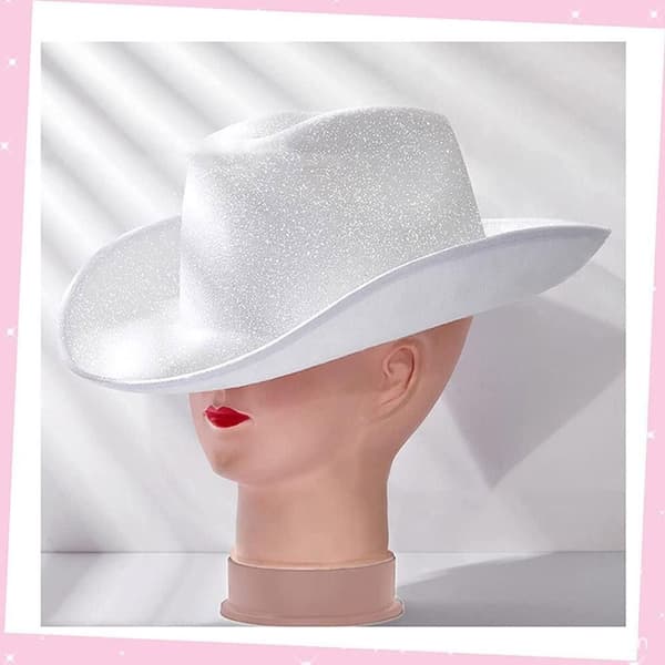 Western cowboyhatt lue SØLV Silver