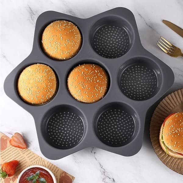 Hamburger Bolle Form Silikone Form GRÅ Grey