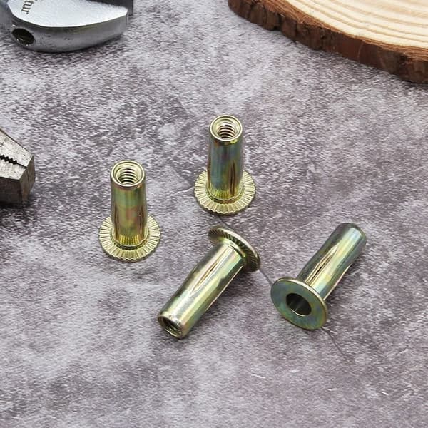 25 stk Stål PRE-BULBED Shank Multi Grip Naglemutter Flat Head