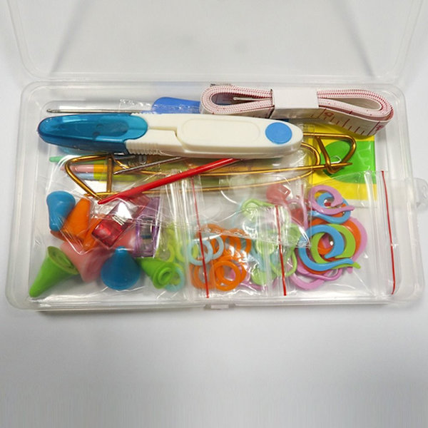 Knitting Tool Kit Hæklet Værktøj Nåle Og Tråd Taske