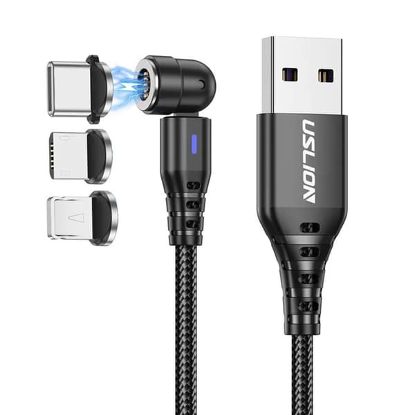 Magnetkabel USB-kabler SORT 2M Black 2m