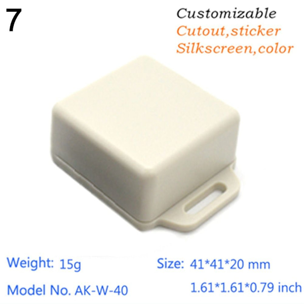 Elektronisk projektboks Vandtæt dæksel Projekt HVID 41X41X20MM White 41x41x20mm