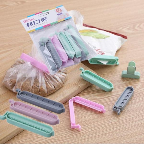 24stk Poseklips Vakuumforseglingsklemme Snackforseglingsklemme 24Pcs