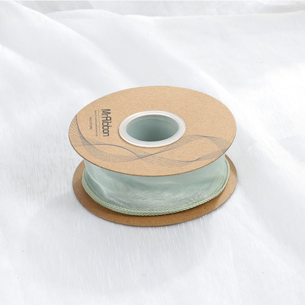 6 STK Sheer Chiffon Ribbon Brede bånd Stofbånd