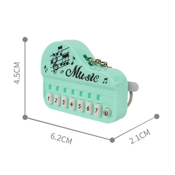 Klavernøglering Elektronisk Keyboard Keychai LYSEBLÅ LYSEBLÅ Light blue