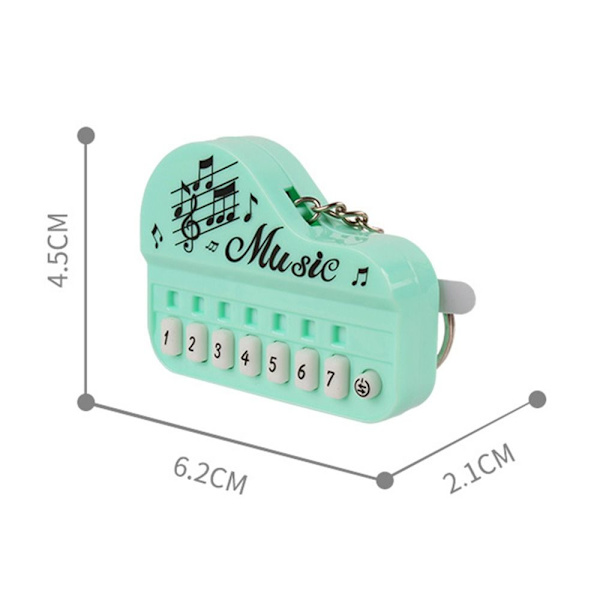 Piano nyckelring Elektronisk tangentbord Keychai GRÅ GRÅ Grey