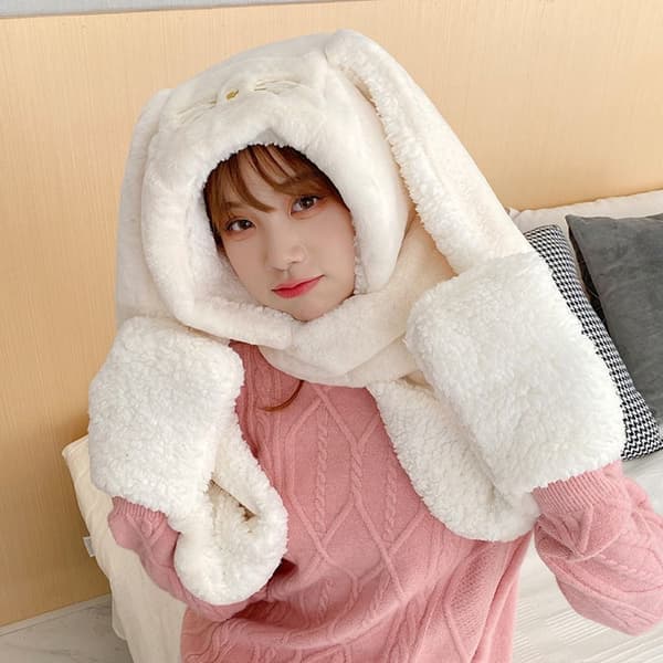 Halsduk Mössa Handskar Warm Ear Hats GRÅ grey