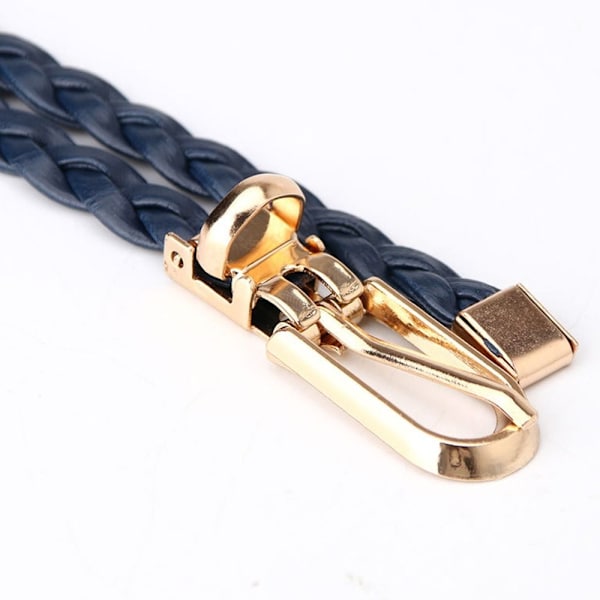 Flätad bältesnål Spänne Midjeband MÖRKBLÅT Dark Blue