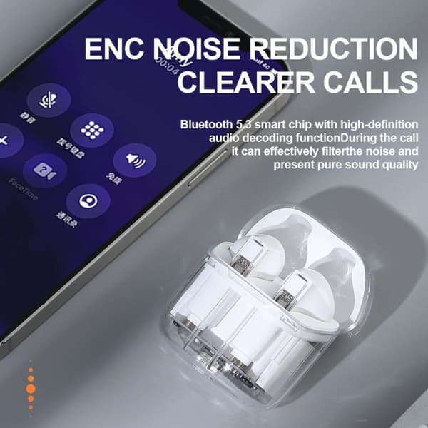 Bluetooth Headset Trådløse Hovedtelefoner HVID white