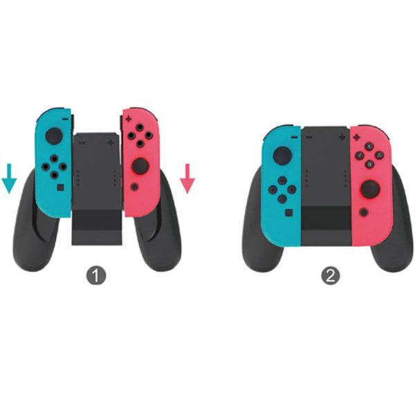 för Nintendo Switch Joy-Con Grip Handle Laddningsdocka svart