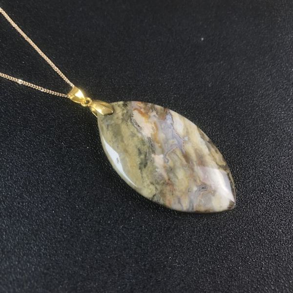 Stone Kaulakoru Riipus Luonnollinen Akaatti Riipus NELIKULMIO NELIKULMIO rectangle