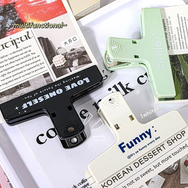 Magnetisk Clip Kvitterings Opbevaringsmappe SORT Black