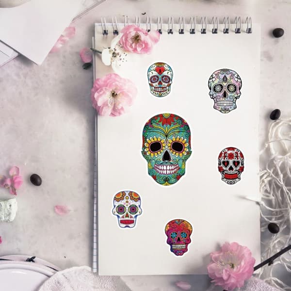 Sugar Skull Tarrat Laptop Cool Skull Decals Rullalauta