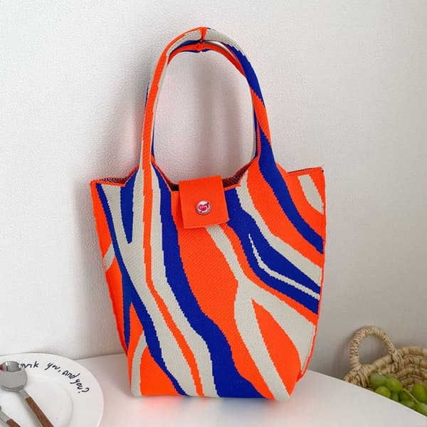 Knit Handbag Kangaskassi ORANSSI orange