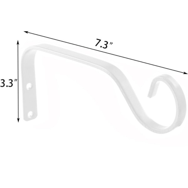 2stk Vægophæng Vægplanteophæng HVID 2STK 2STK White 2Pcs-2Pcs