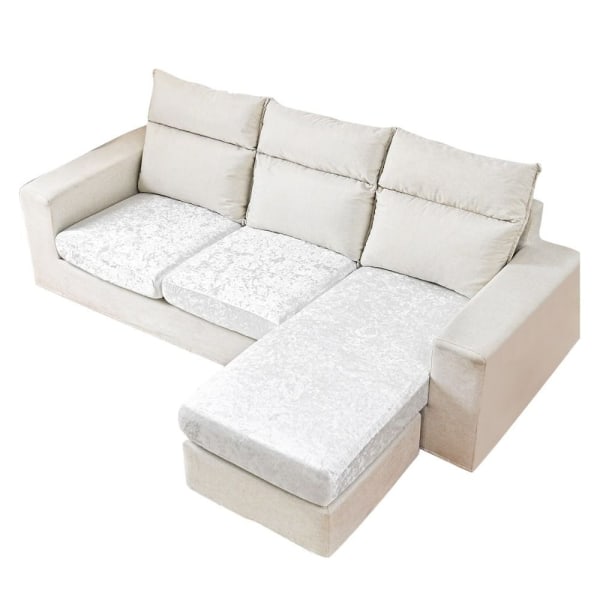 Kuddfodral i stretchig soffa Soffa Sits Överdrag VIT 3 White 3 Seaters-3 Seaters