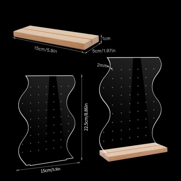 2 stk Smykkestativ øreringe Organizer Holder STYLE 7 STYLE 7 Style 7