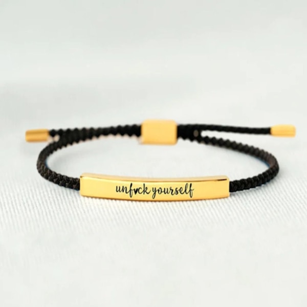 Tube Armbånd Inspirerende Armbånd GULDSORT REB SORT REB GoldBlack Rope