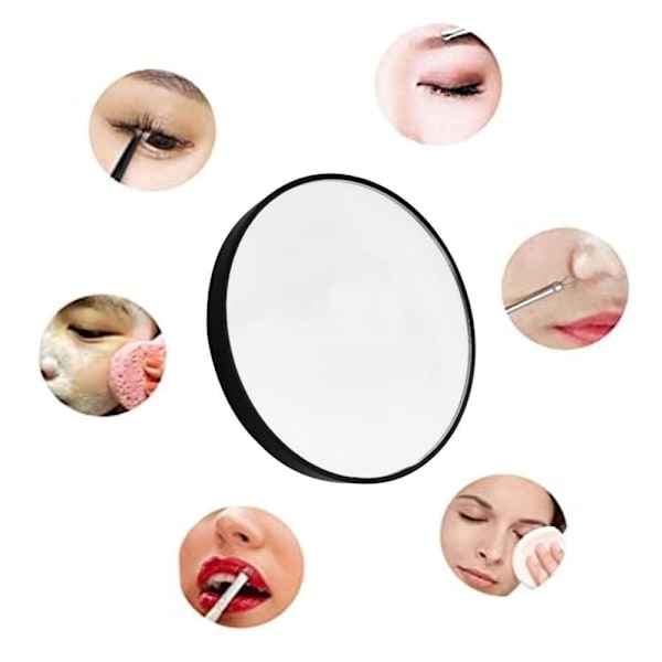 Makeup Spejl 10/20/30x Forstørrelsesspejl SORT 10X 10X black 10X-10X