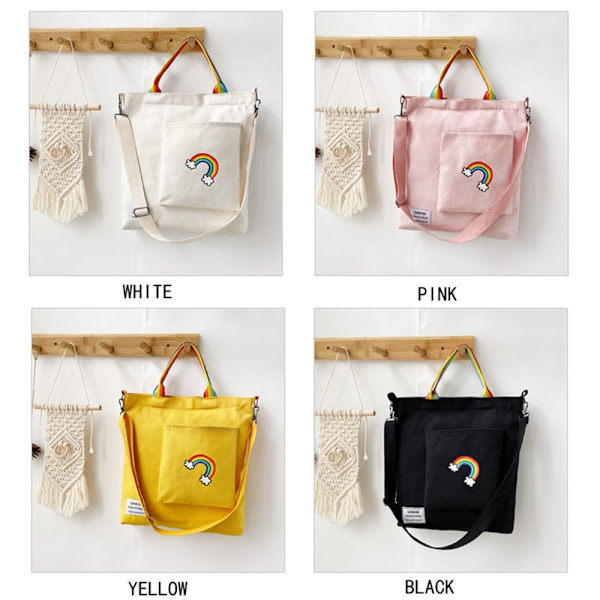Axelväska Canvas Handväska Crossbody-väska GUL yellow
