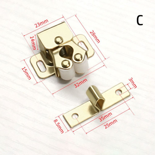 5 STK Skaplås Dobbel rullefang C 5 STK C 5 STK C 5PCS