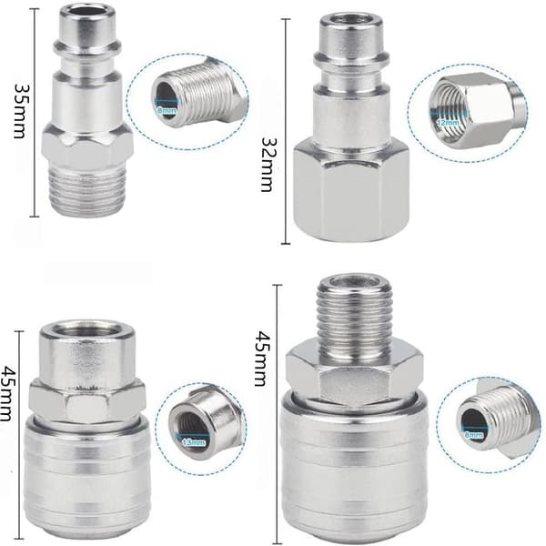 10/20 stk. Luftslangefitting Luftkompressorforbindelse 20 STK 20pcs