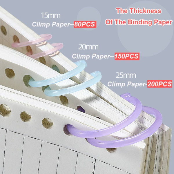 32 STK Ringbind Albums Circle GUL 20MM-15STK 20MM-15STK Yellow 20mm-15PCS-20mm-15PCS