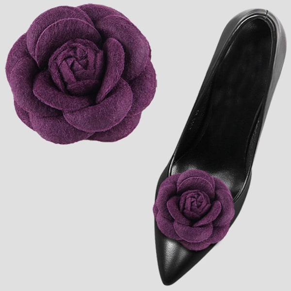 2kpl Kenkäkoristeet Clip Charm -solki VILLA purple