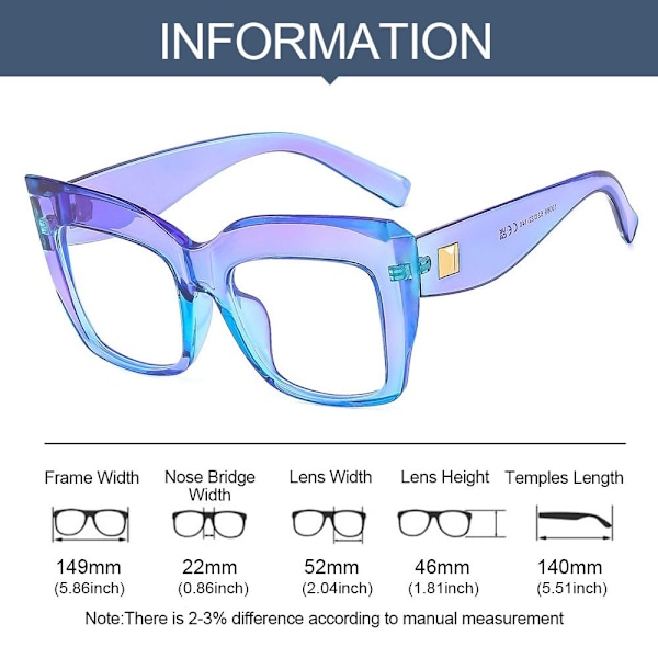 Anti-Blue Light Glasses Square Glasögon 10 10 10